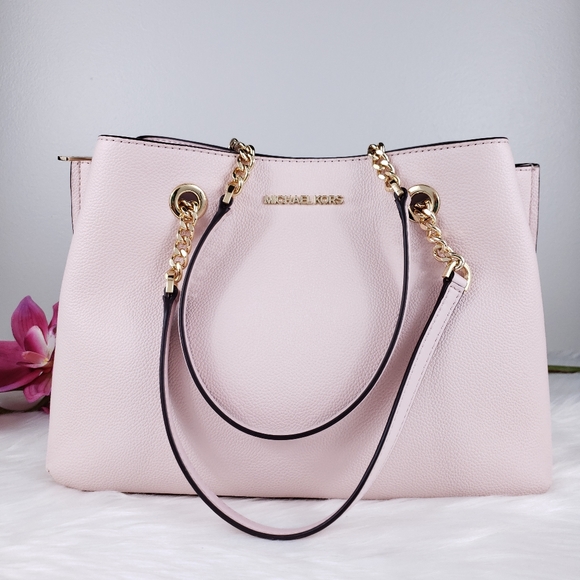 NWT Michael Kors LG Teagen satchel powder blush MK - Picture 4 of 10